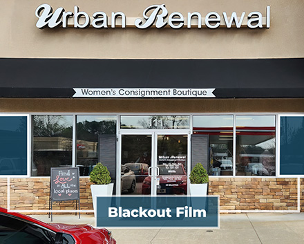 Consignment Store with Blackout Film